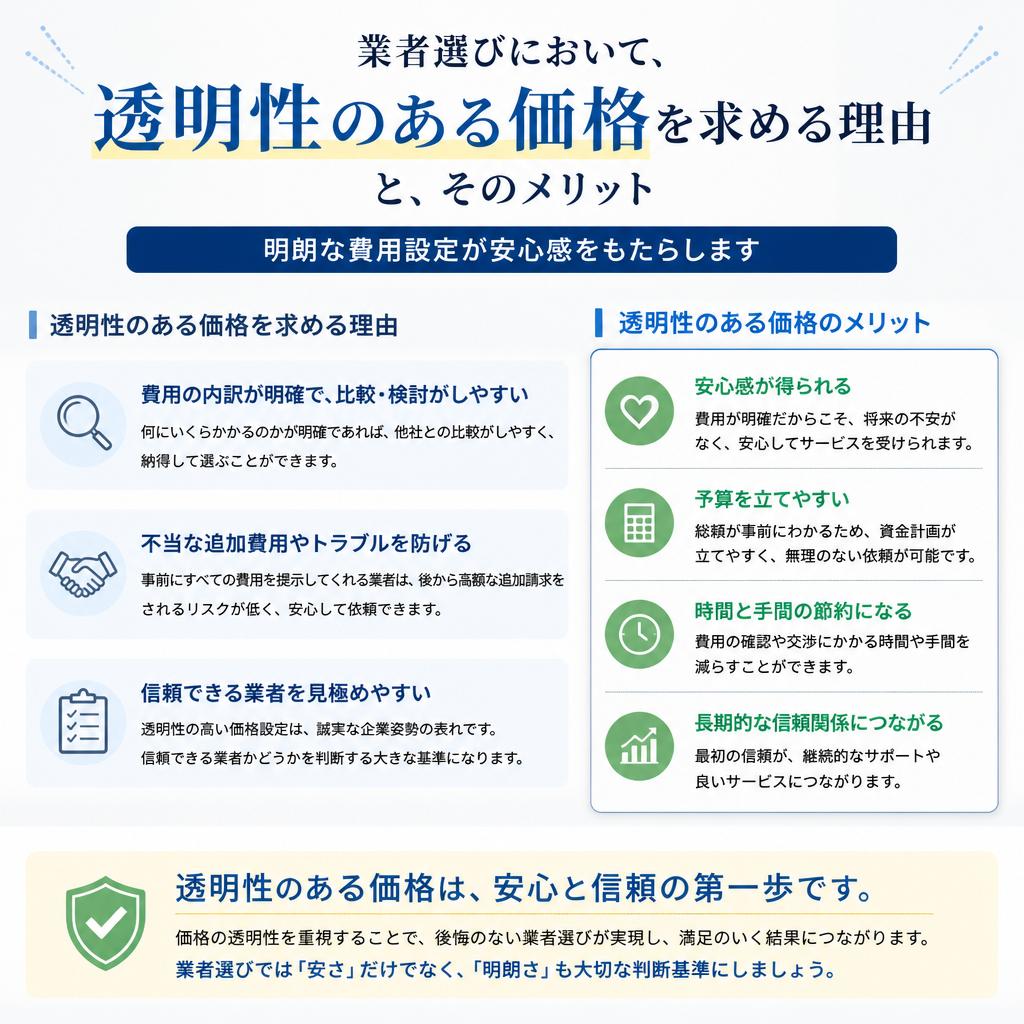 透明性のある価格設定が大切な理由